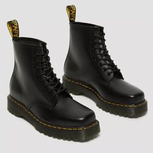 Dr Martens 1460 Bex Squared Toe Leather Boots Black Men 9 Women 10 Grunge